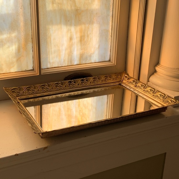 Art Deco hanging vanity tray